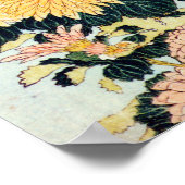 菊 と 蜂, 北 Chrysanthemum and Bee, Hokusai, 斎 Poster (Ecke)