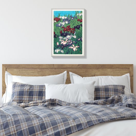 菖 蒲, Iris, Hasui Kawase, Woodcut Leinwanddruck (Insitu (Schlafzimmer))