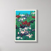 菖 蒲, Iris, Hasui Kawase, Woodcut Leinwanddruck (Vorderseite)