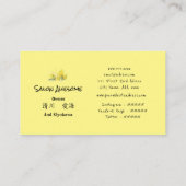 華やかなミモザの花の VISITENKARTE (Rückseite)