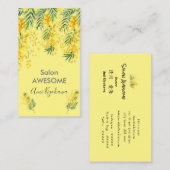 華やかなミモザの花の VISITENKARTE (Vorne/Hinten)