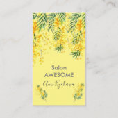 華やかなミモザの花の VISITENKARTE (Vorderseite)