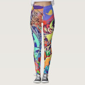 落書き通り GRAFFITI (Rakugaki) Leggings (Vorderseite)
