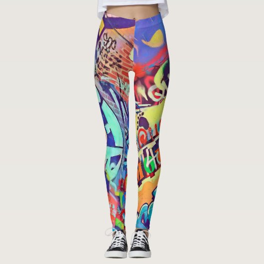 落書き通り GRAFFITI (Rakugaki) Leggings (Vorderseite)