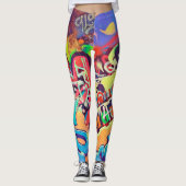 落書き通り GRAFFITI (Rakugaki) Leggings (Vorderseite)