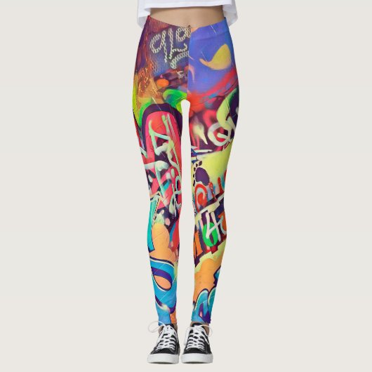 落書き通り GRAFFITI (Rakugaki) Leggings (Vorderseite)
