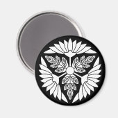 葉 付 菊 車 MAGNET (Vorderseite/Rückseite)