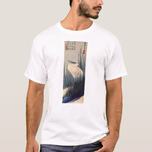 葦に白鷺, 広重 weißer Reiher und Schilf, Hiroshige, T-Shirt