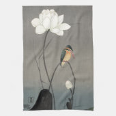 蓮にカワセミ, 古邨 Eisvogel auf Lotus, Koson, Ukiyo-e Handtuch (Vertikal)