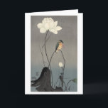 蓮にカワセミ, 古邨 Eisvogel auf Lotus, Koson, Ukiyo-e Karte<br><div class="desc">小原古邨 Ohara Koson Ohara Koson (1877 - 1945) war ein japanischer Maler und ein Printmaker vom des späten 19. jahrhunderts und früh - 20 Thjahrhunderte, Teil der Schienbein-hanga ("neue Drucke") Bewegung. Er war geborenes Ohara Matao; es wird gedacht, dass er anfing, in der Malerei und im Entwurf an der Präfektur...</div>