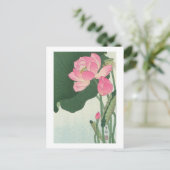 蓮 の 花, 小 古 原 Lotus Blume, Ohara Koson, Ukiyo-e Postkarte (Stehend Vorderseite)