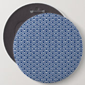 藍色の波小紋 BUTTON (Vorne & Hinten)