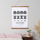 藩 主 毛 利 家 の 定 紋 WANDTEPPICH MIT HOLZRAHMEN (Schlafzimmer)