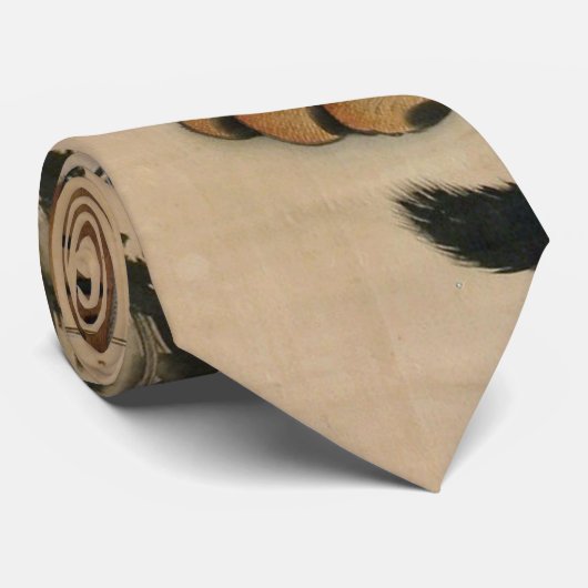 虎 図, 若 冲 Tiger, Jakuchu Krawatte (Gerollt)