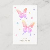 虹色の蝶 水彩イラスト 名刺 VISITENKARTE (Vorderseite)
