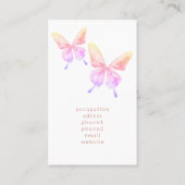 虹色の蝶 水彩イラスト VISITENKARTE (Rückseite)