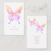 虹色の蝶 水彩イラスト VISITENKARTE (Vorne/Hinten)