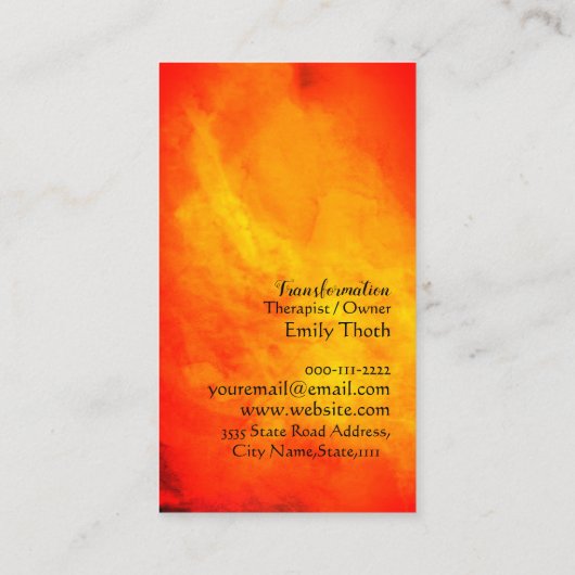 蝶々の妖精 VISITENKARTE (Rückseite)