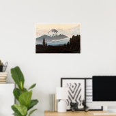 裾 の 富, Fuji von Susono, Hasui Kawase, Woodcut, 野 Poster (Heimbüro)