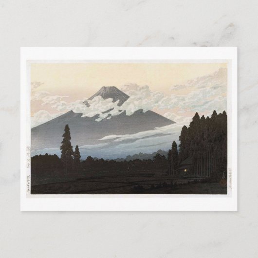 裾 の 富, Fuji von Susono, Hasui Kawase, Woodcut, 野 Postkarte (Vorderseite)