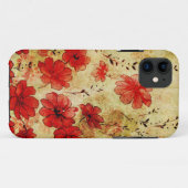 赤くグランジな花の iPhone 5 Case-Mate iPhone Hülle (Rückseite (Horizontal))