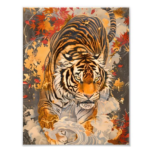 躍動感あふれる虎の一歩/A tiger full of motion Fotodruck (Vorne)