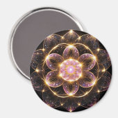 輝くピンクの華マグネット MAGNET (Vorderseite/Rückseite)