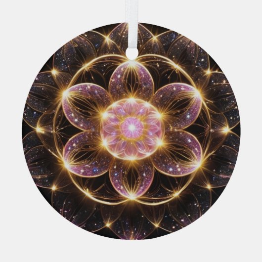 輝くピンクの華 ORNAMENT AUS GLAS (Rückseite)