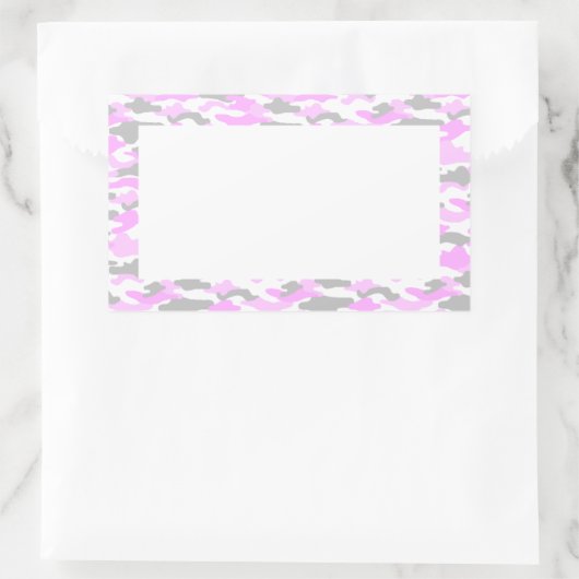 迷彩(ピンク) RECHTECKIGER AUFKLEBER (Tasche)