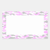 迷彩(ピンク) RECHTECKIGER AUFKLEBER (Vorderseite)