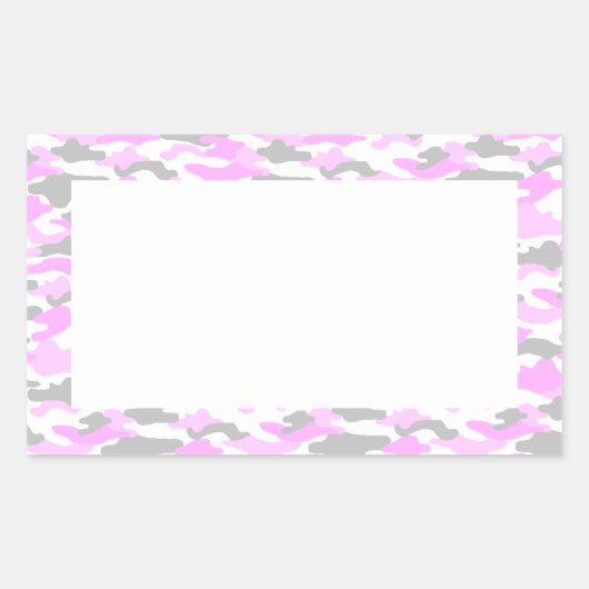 迷彩(ピンク) RECHTECKIGER AUFKLEBER (Vorderseite)