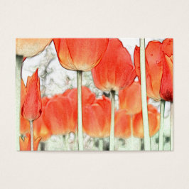 郁 金 香. Rote Tulpe Blume im künstlerischen Stil.