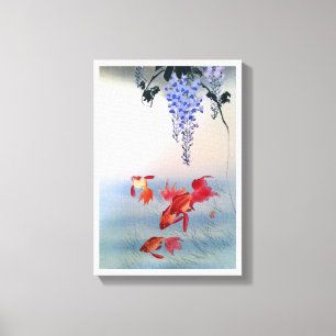 金 と 藤, 小 古 魚 Goldfish und Wisteria Ohara Koson Leinwanddruck
