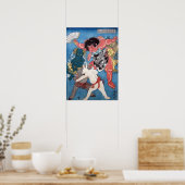 金 太 郎 と 物,国 Kintaro & Animals, Kuniyoshi, Ukiyo-e Poster (Küche)