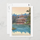 金 閣 寺, Kinkaku-ji, Hiroshi Yoshida, Woodcut Postkarte (Vorne/Hinten)
