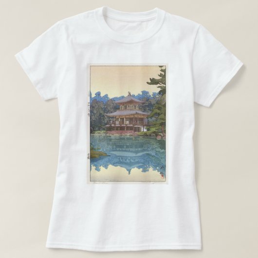 金 閣 寺, Kinkaku-ji, Hiroshi Yoshida, Woodcut T-Shirt (Design vorne)