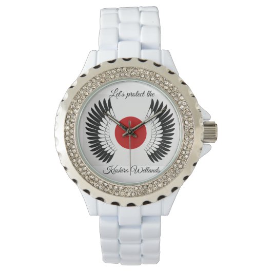 釧路湿原を守ろう! チャリティ・ウォッチ(Charity Watch) Armbanduhr (Vorderseite)