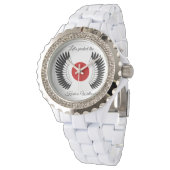 釧路湿原を守ろう! チャリティ・ウォッチ(Charity Watch) Armbanduhr (Schrägansicht)