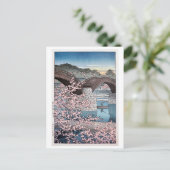 錦帯橋の春宵, Frühling an Kintai Brücke, Hasui Kawase Postkarte (Stehend Vorderseite)