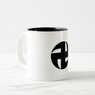 鎌卍 (Togakushi-Schrein) Zweifarbige Tasse