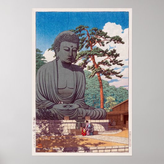 鎌 倉 仏, Buddha in Kamakura, Hasui Kawase Poster (Vorne)