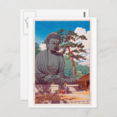鎌 倉 仏, Buddha in Kamakura, Hasui Kawase Postkarte (Vorne/Hinten)