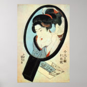 鏡 の 中 女, 国 Frau in Mirror, Kunisada Poster (Vorne)