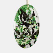 長靴をはいた猫とダイヤル式電話機とオニオオハシ KERAMIKORNAMENT (Rechts)