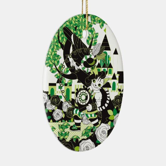 長靴をはいた猫とダイヤル式電話機とオニオオハシ KERAMIKORNAMENT (Rechts)