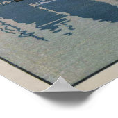 阿 兎 朝, Morgens im Meer, Hiroshi Yoshida, Woodcut Poster (Ecke)