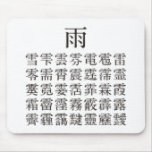 雨と雨冠の漢字 MOUSEPAD (Vorne)