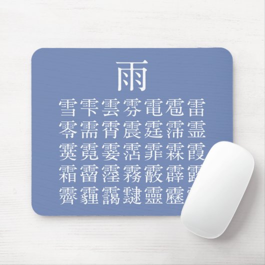 雨と雨冠の漢字 MOUSEPAD (Mit Mouse)