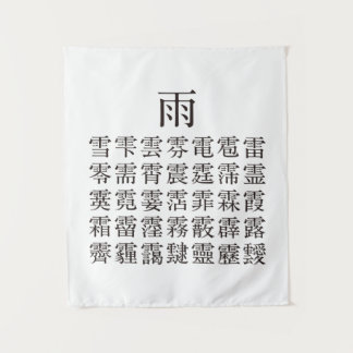 雨と雨冠の漢字 WANDTEPPICH