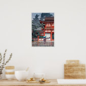 雨の春日大社, 川瀬巴水 Kasuga Shrine in Nara, Hasui Kawase Poster (Küche)